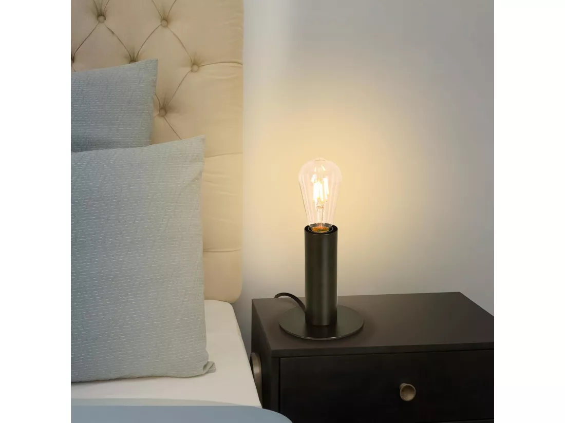 NETTLIFE lampe de chevet lampe de table vintage E27 noir MAX.40W rétro industriel