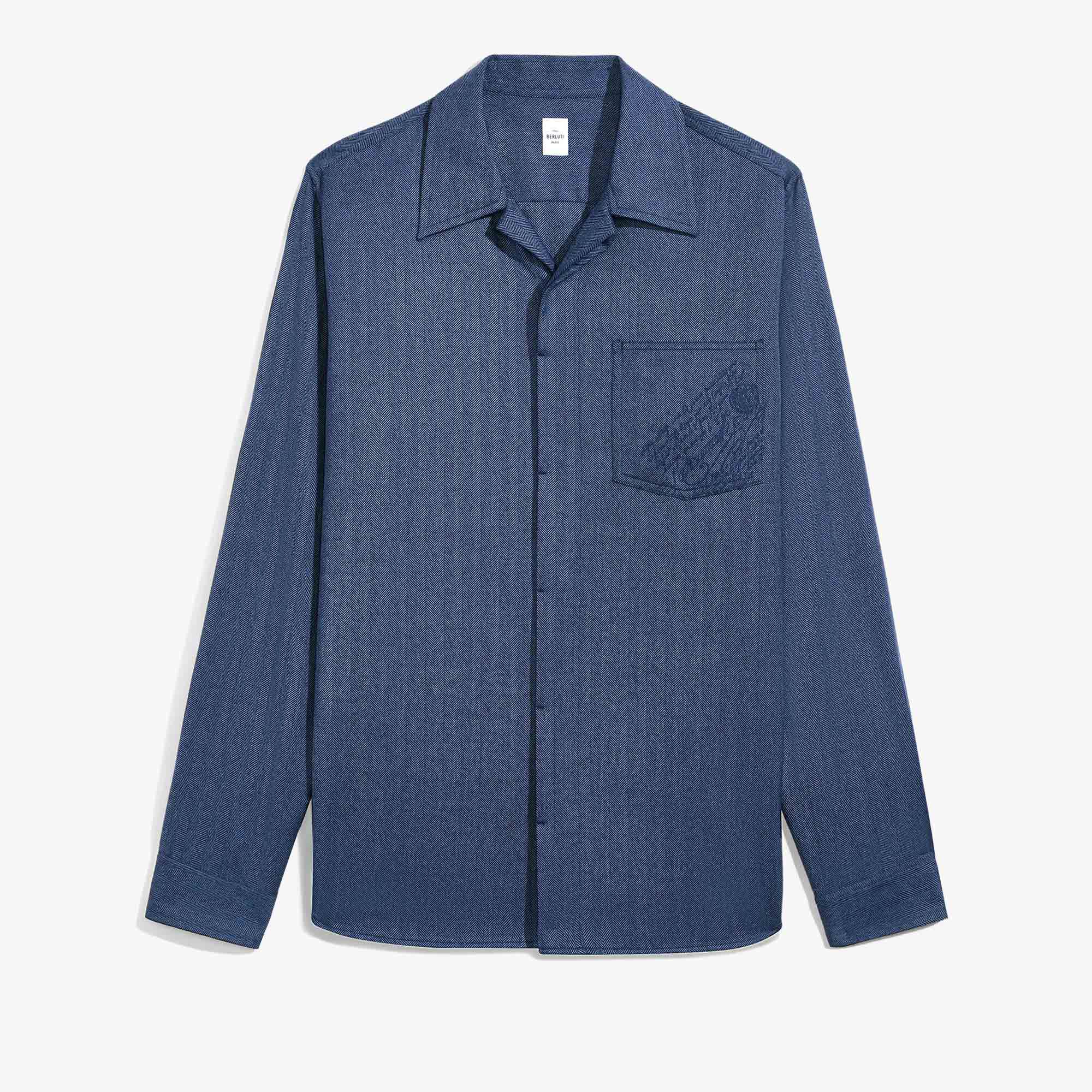 Chemise À Motifs Chevron Avec Poche Scritto