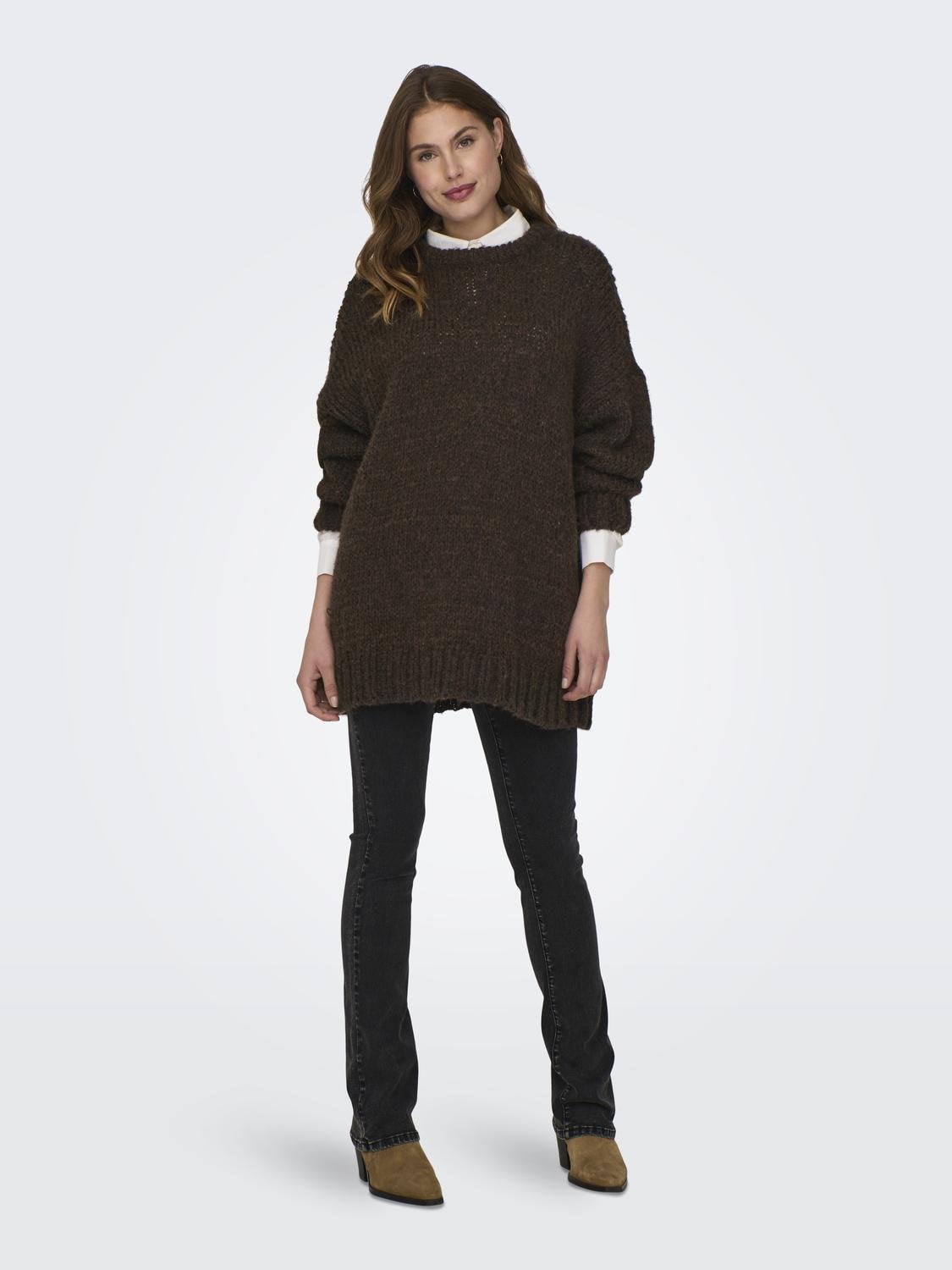ONLMINNI Strickpullover Chestnut
