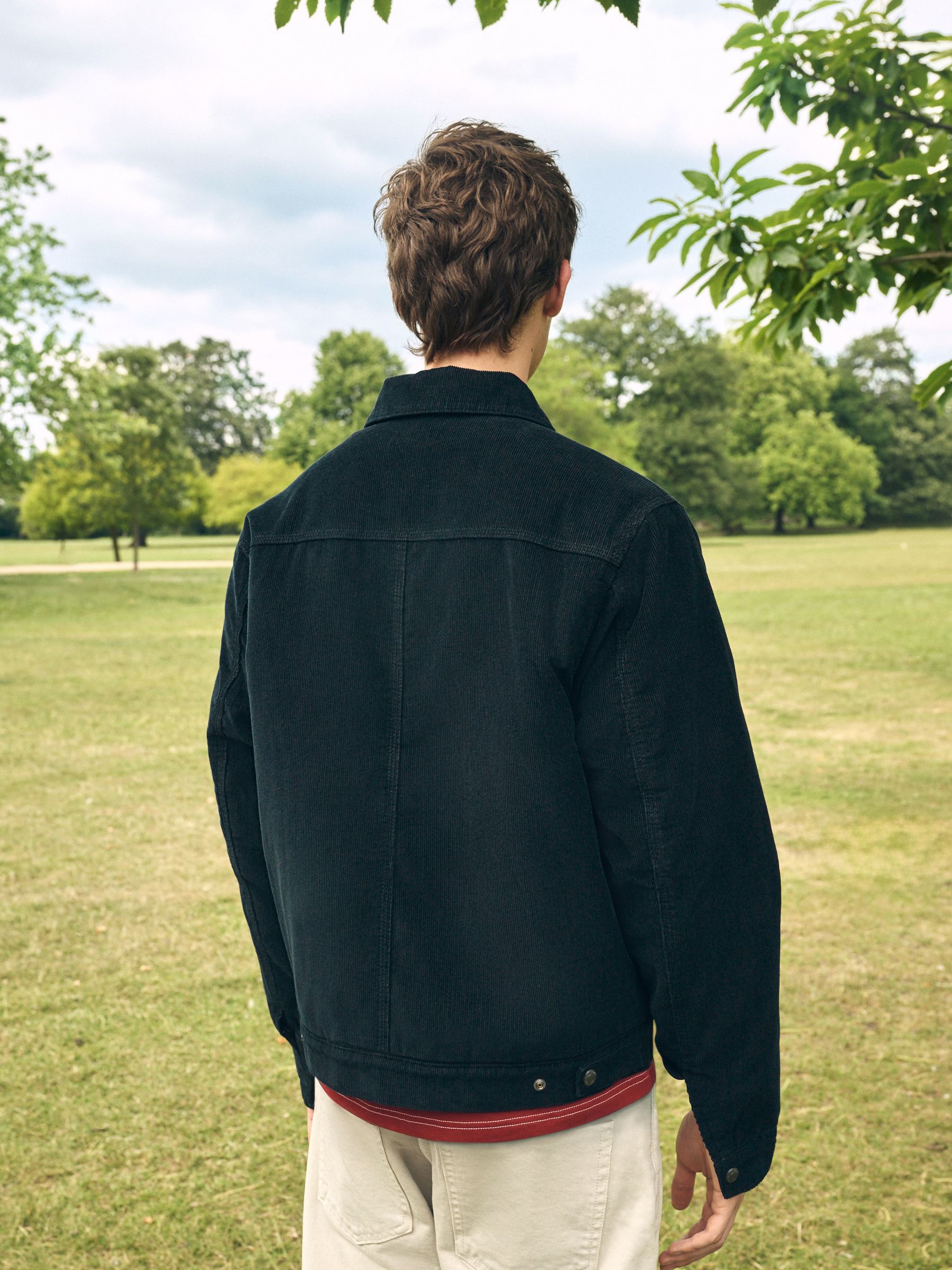 Zwart - Corduroy Borg Lined Jacket