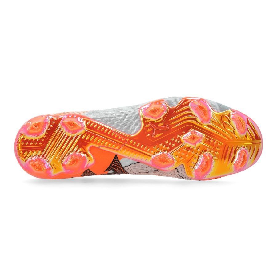 PUMA X Unisport Future 7 Ultimate FG/AG Conquer your Mountain - Blanc/Orange/Argenté ÉDITION LIMITÉE