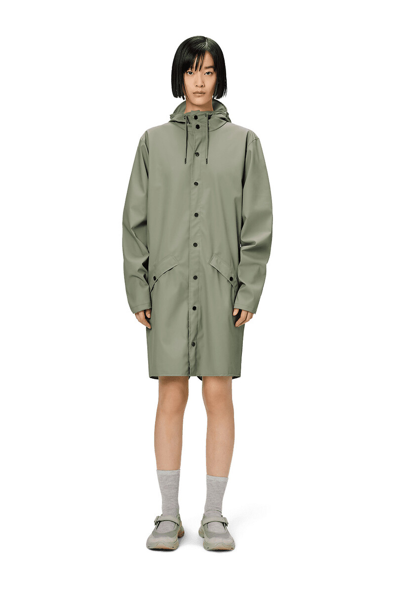 RAINS<br>Jaqueta impermeável unissex com capuz, Jaqueta Mi-Long