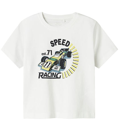 Name It T-Shirt - NmmVictor - Bright White/Speed Racing