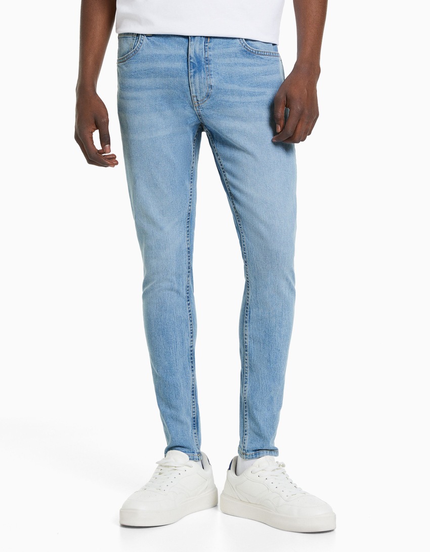 calças jeans super skinny