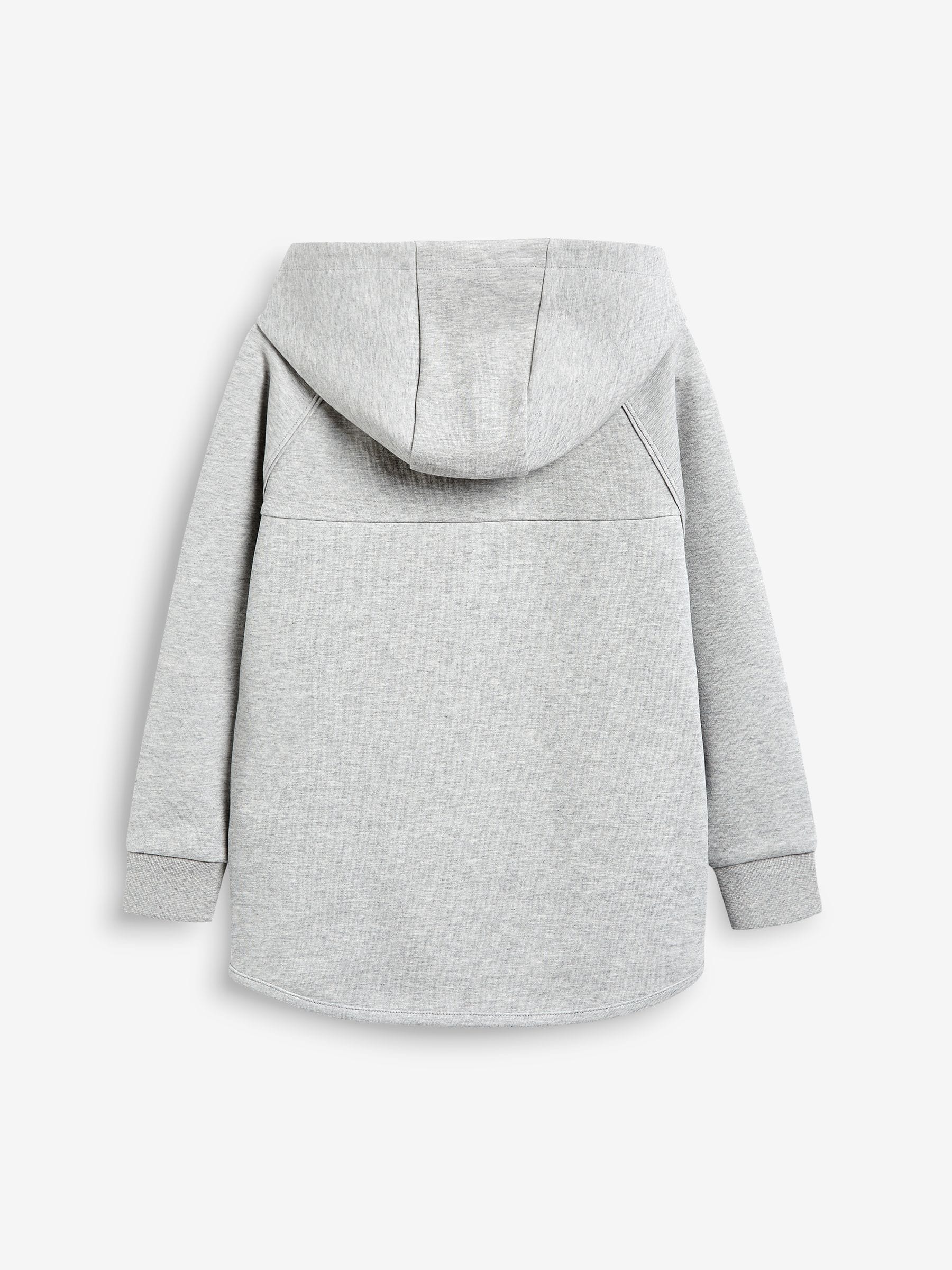 Grijs gemêleerd - Tech Sportswear hoodie met doorlopende rits (3-16 jr)