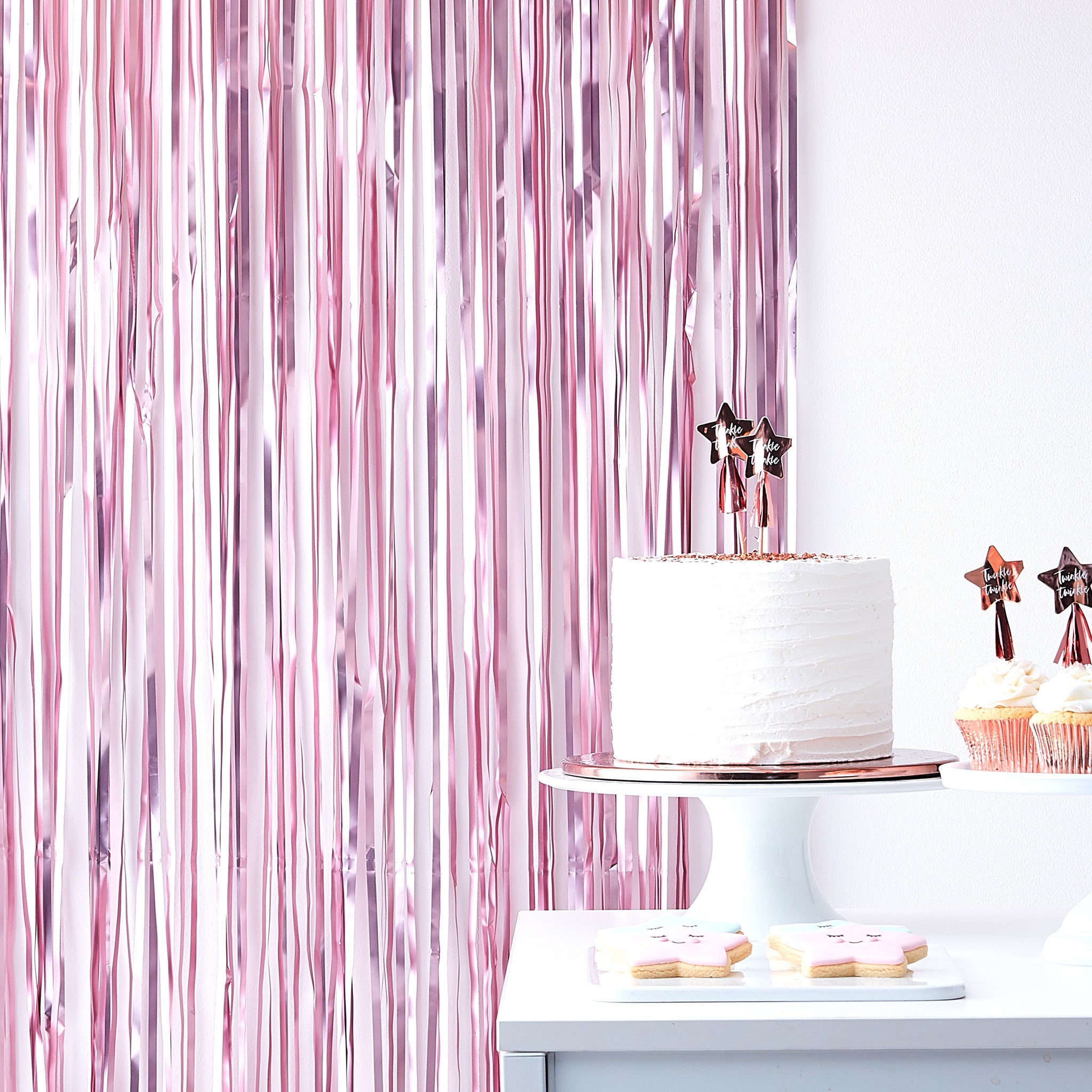 Roze Deurgordijn 2,2m