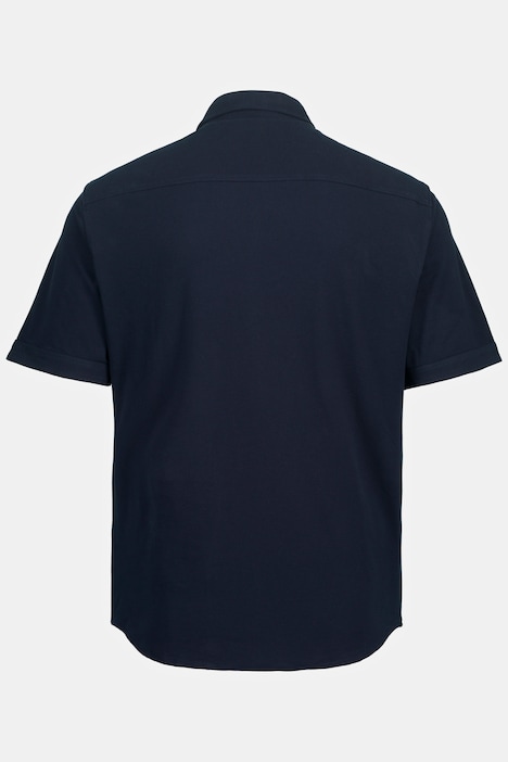 Piqué-Hemd, FLEXNAMIC®, Halbarm, Buttondown-Kragen, Modern Basic Fit