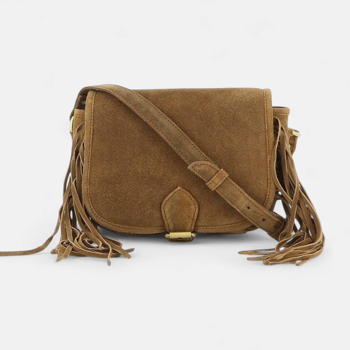 Sac bandoulière en cuir cognac