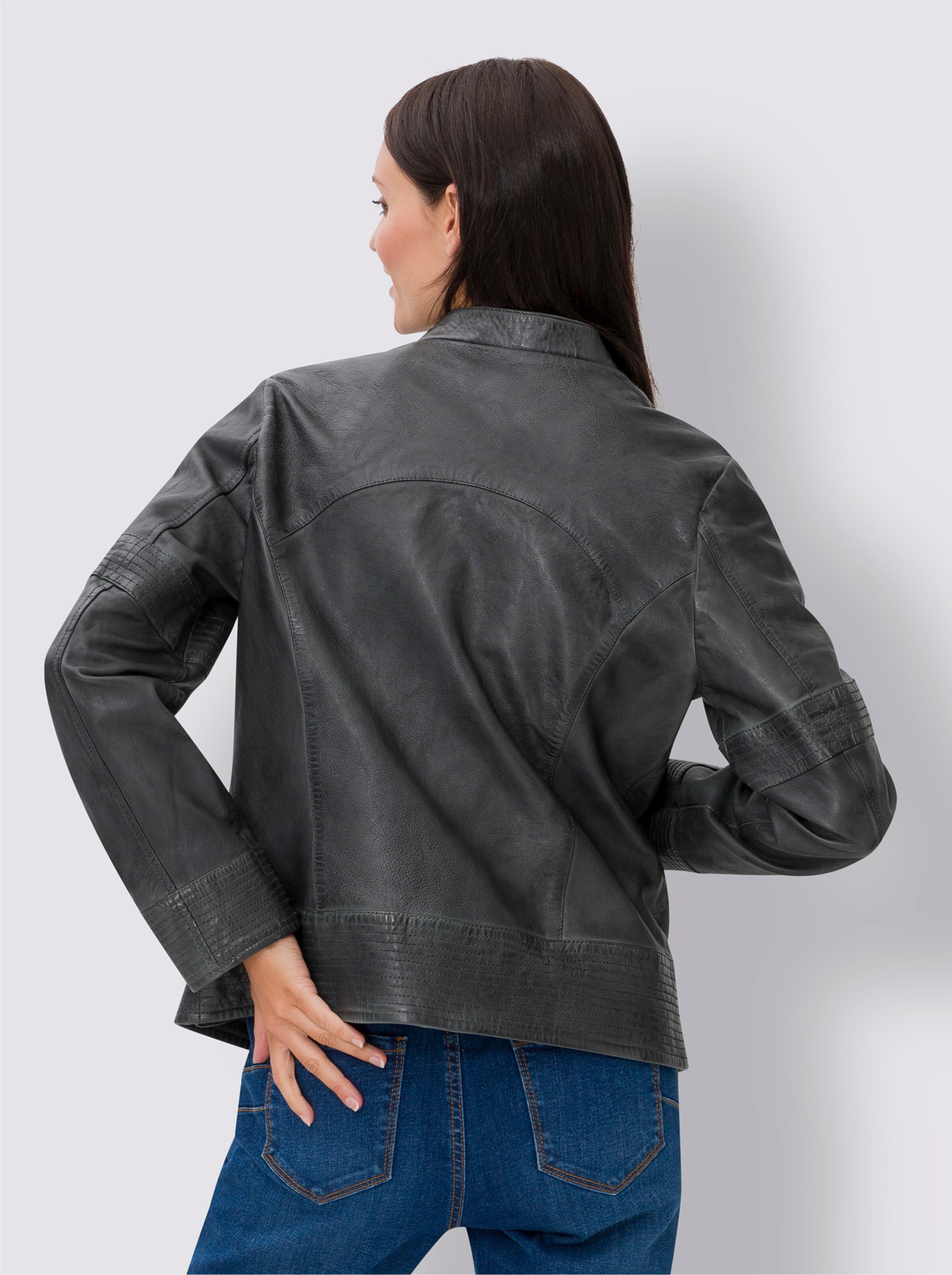 Leder-Jacke