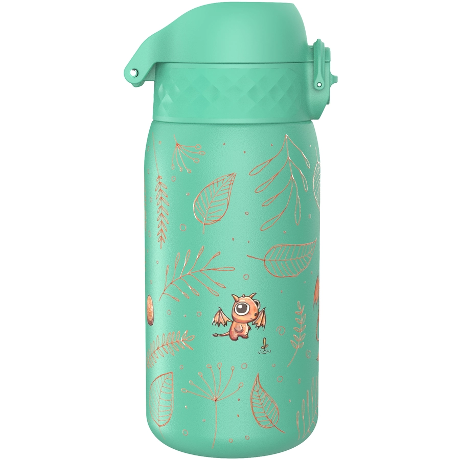 ion8 Kindertrinkflasche auslaufsicher 400 ml Drachen  türkis