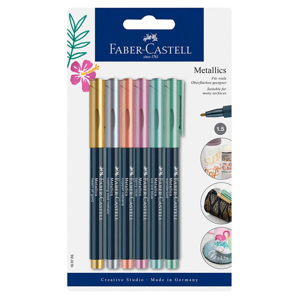Faber-Castell - Metallics Marker,6 stk (160706)