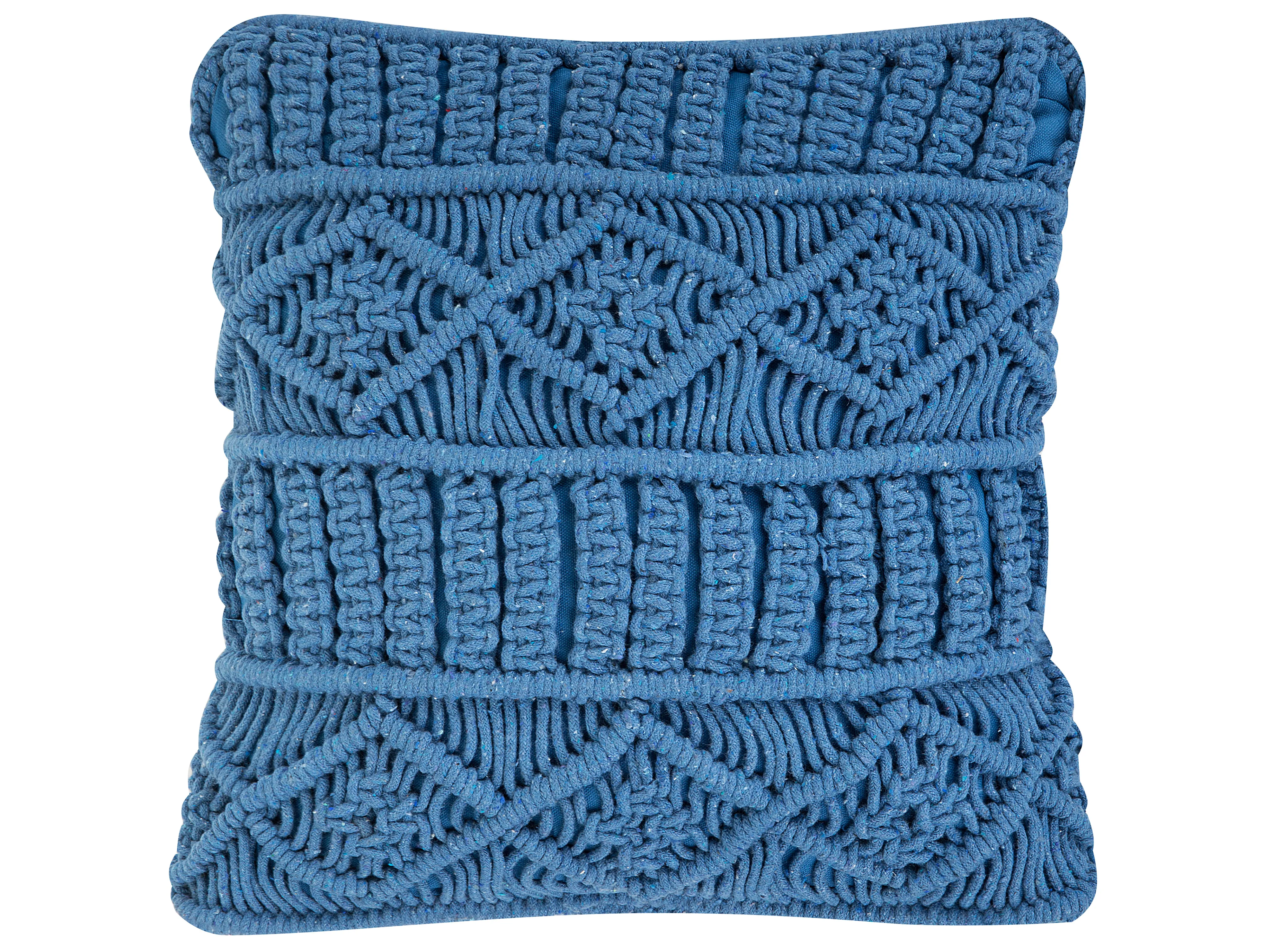 Sierkussen KARATAS Katoen 45 x 45 cm Blauw effen