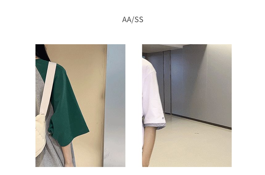 Minafox - Effen canvas crossbodytas met rits