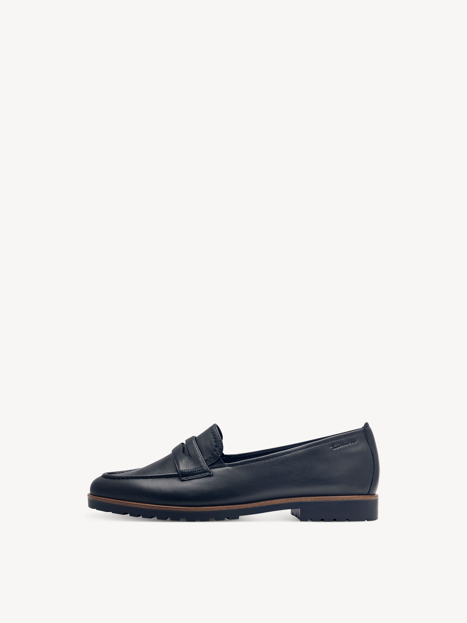 Leren Instappers - blauw