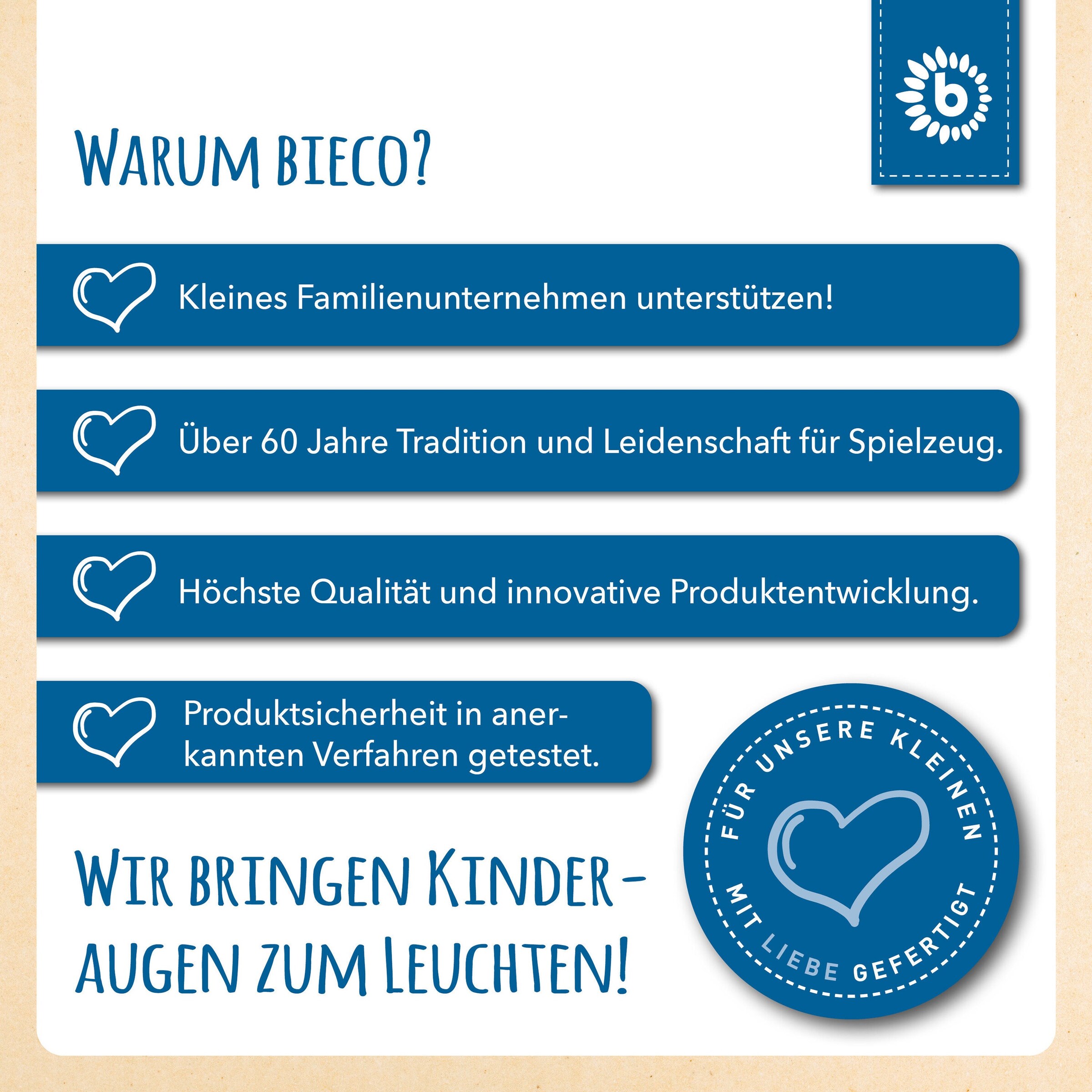 Bieco Stapelturm Holz Igel - ab 12 Monate Blau