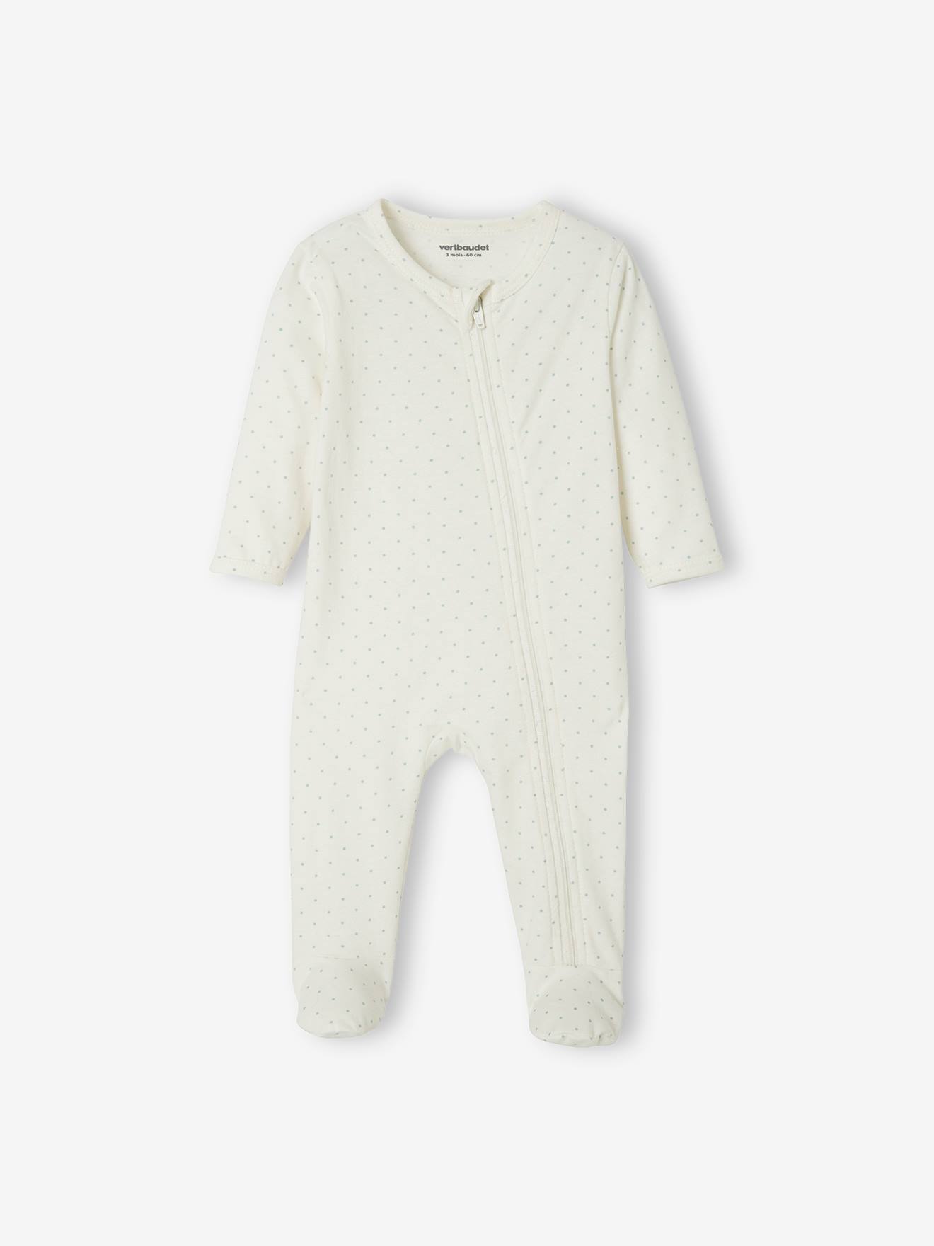 Conjunto de 3 pijamas de bebê de tricô, branco claro, bicolor/multicolorido