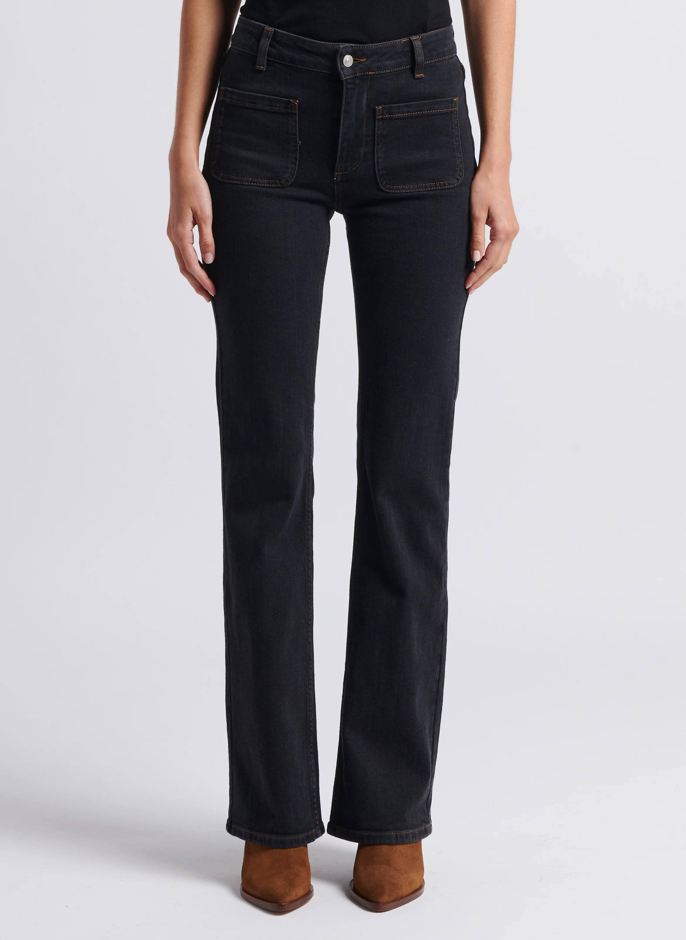 ROSS - Pantalon boot-cut en jean | Noir