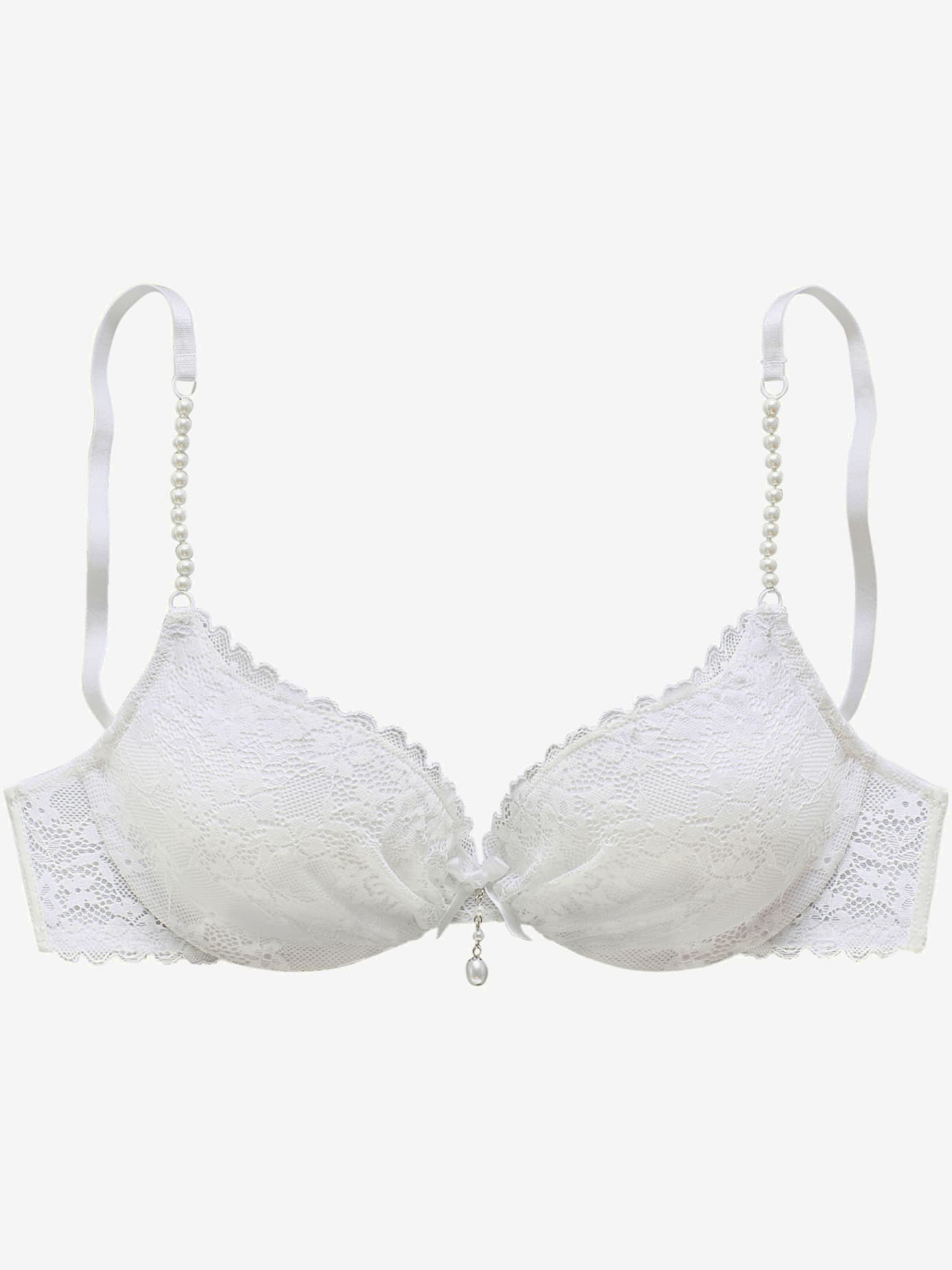 Soutien-gorge push-up extravagant avec bretelles en perles