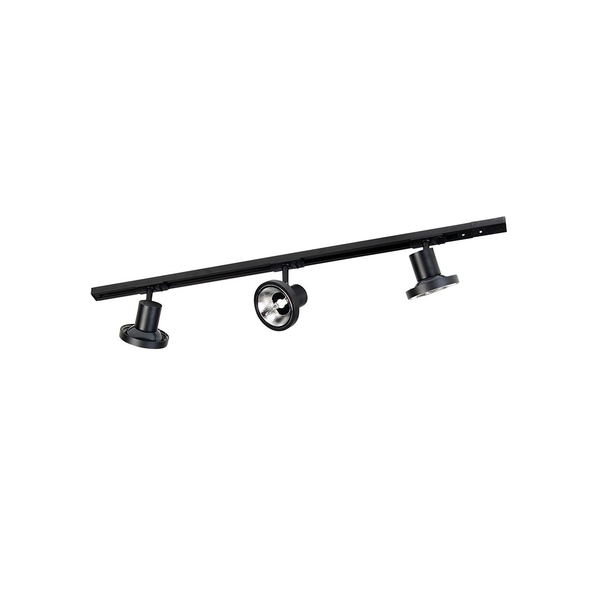 Modern railsysteem met 3 spots zwart 1-fase 100 cm - Iconic Jeany