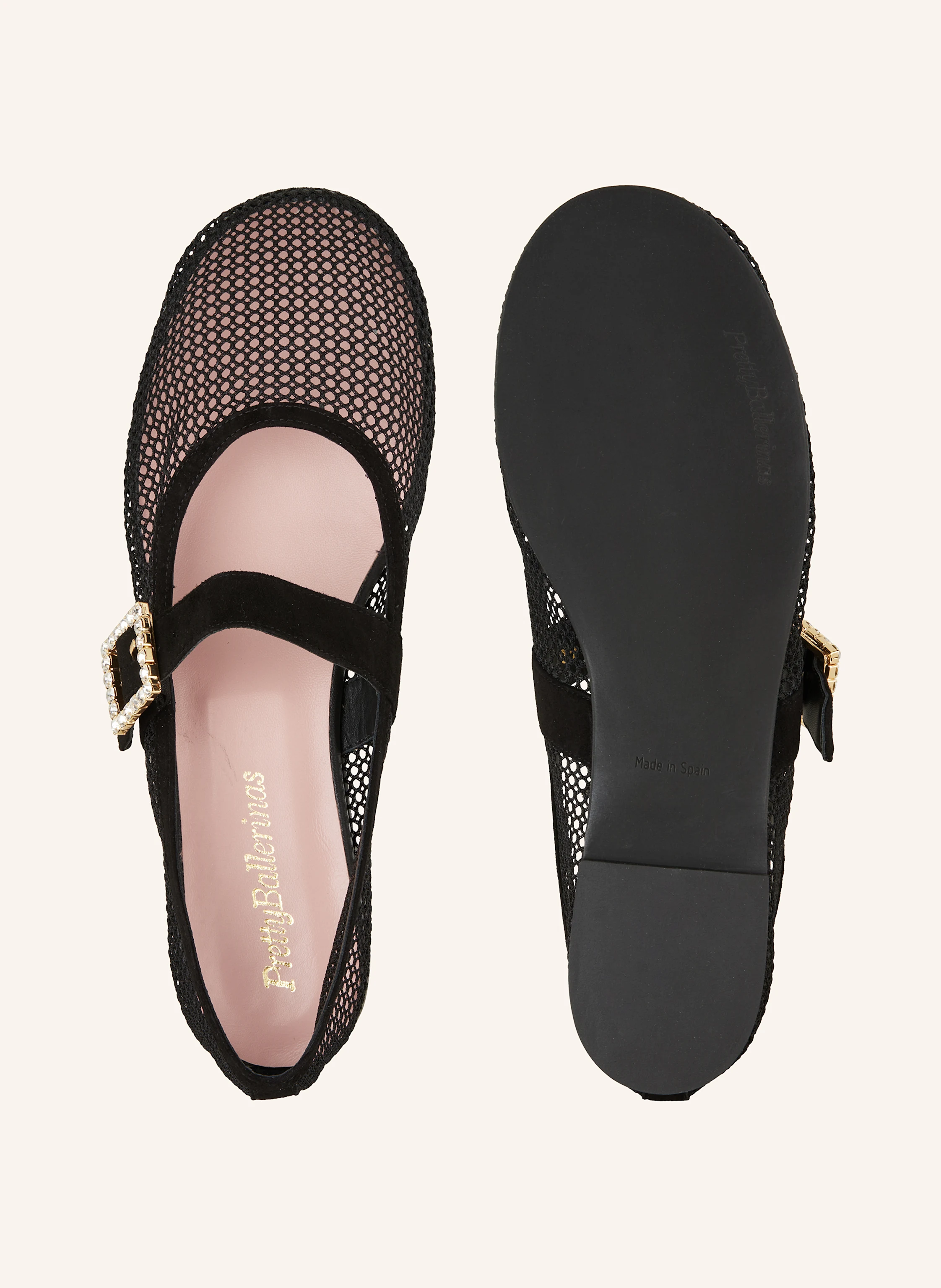 Pretty Ballerinas Mary-Jane-Ballerinas BATIR ANGELIS mit Schmucksteinen