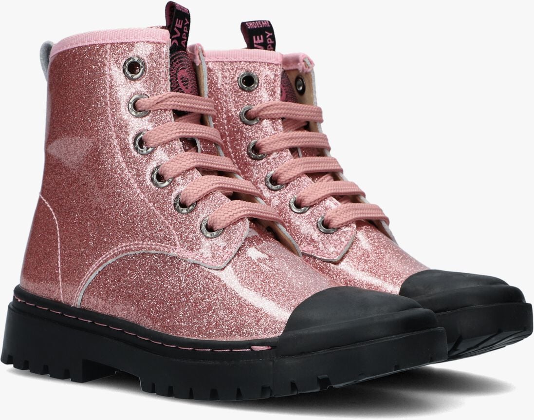 SHOESME roze shoesme veterboots sw22w011