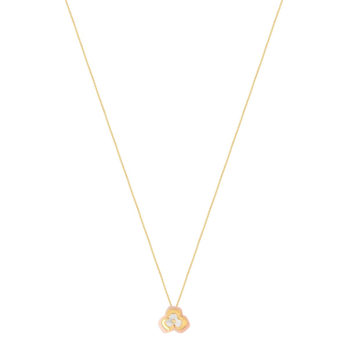 Collier or 375 et nacres 45 cm