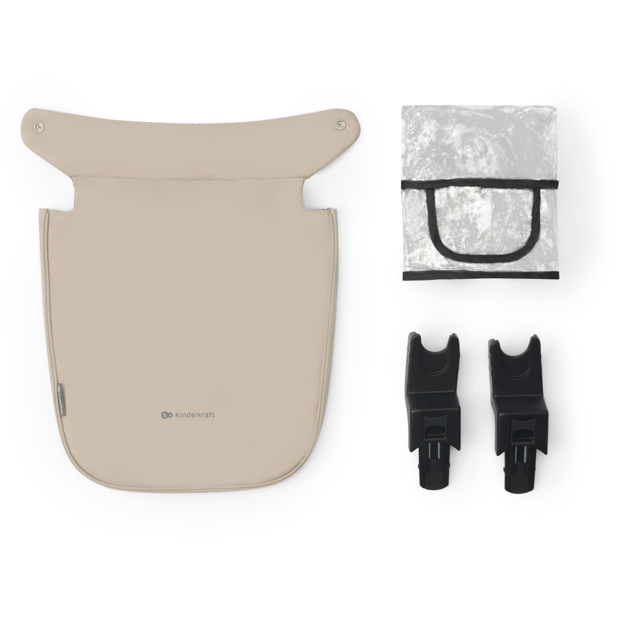 Kinderkraft Kinderwagen Newly 3 in 1 Mink Pro Sand Beige