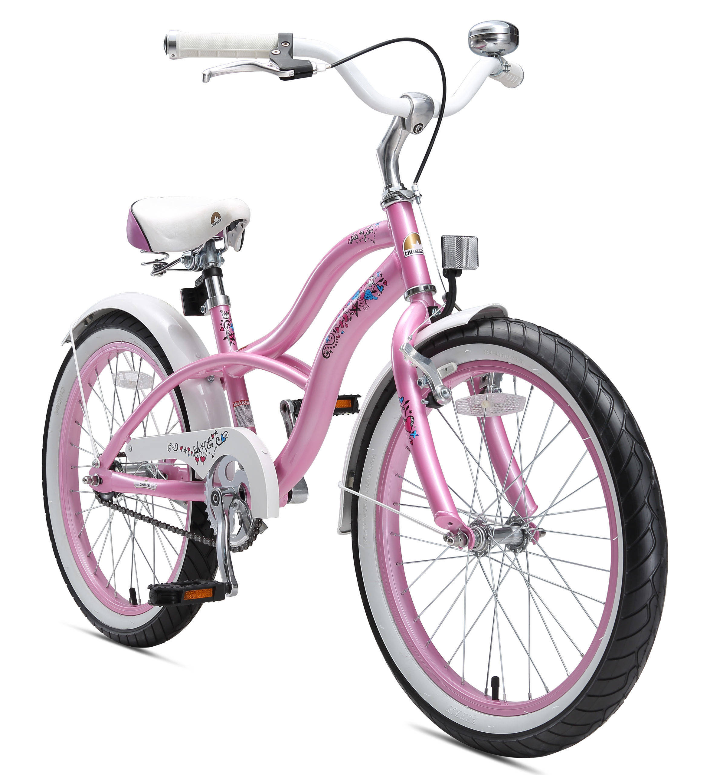 BikeStar Cruiser kinderfiets 20 inch roze