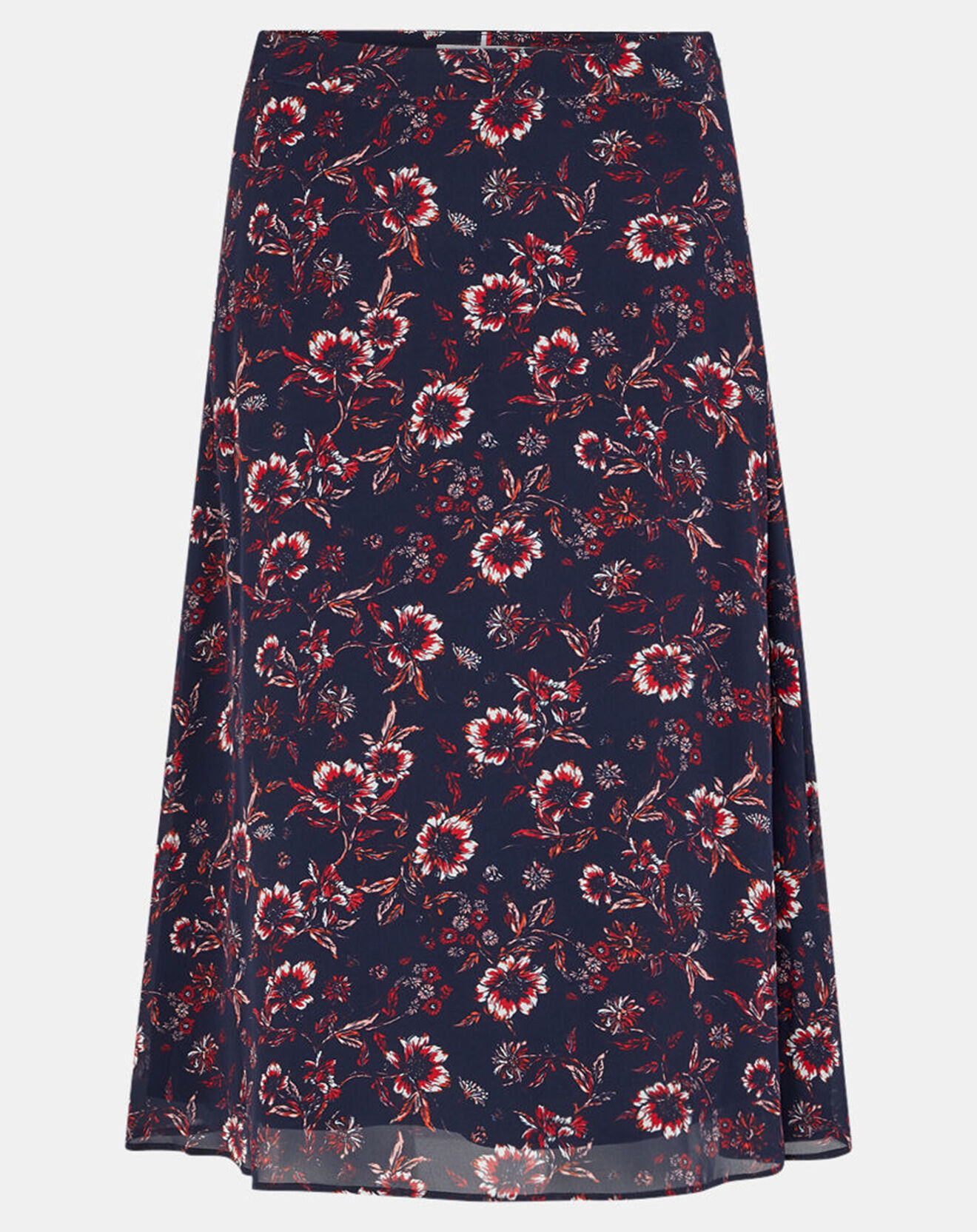 Tommy Hilfiger Jupe midi Theme à fleurs bleu/rouge