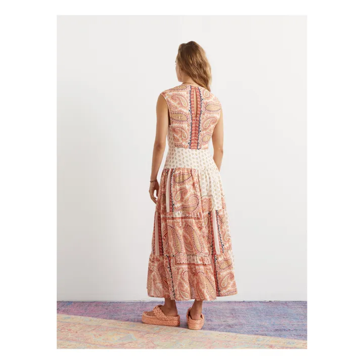 Boteh Robe Cravat Maxi Lin | Rose