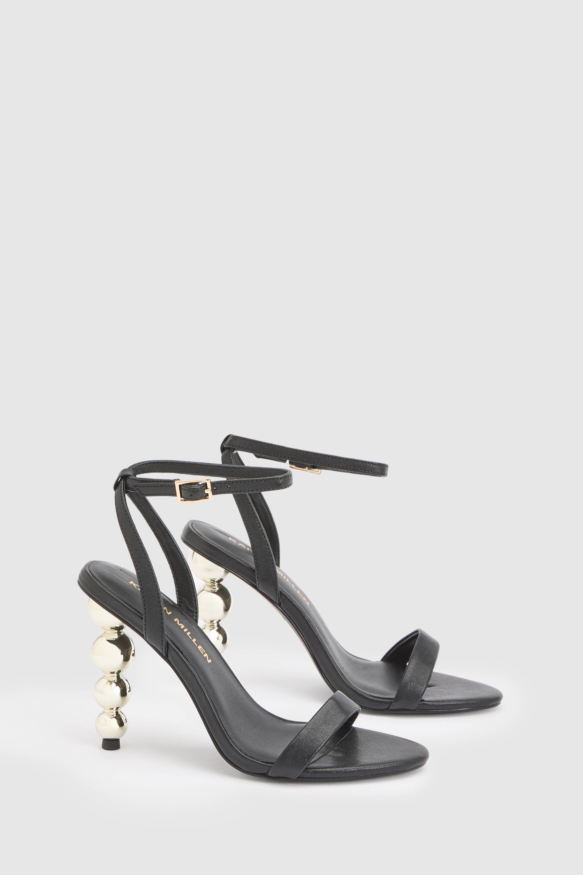 KarenMillen Sandale À Brides Avec Détail Talon En Cuir