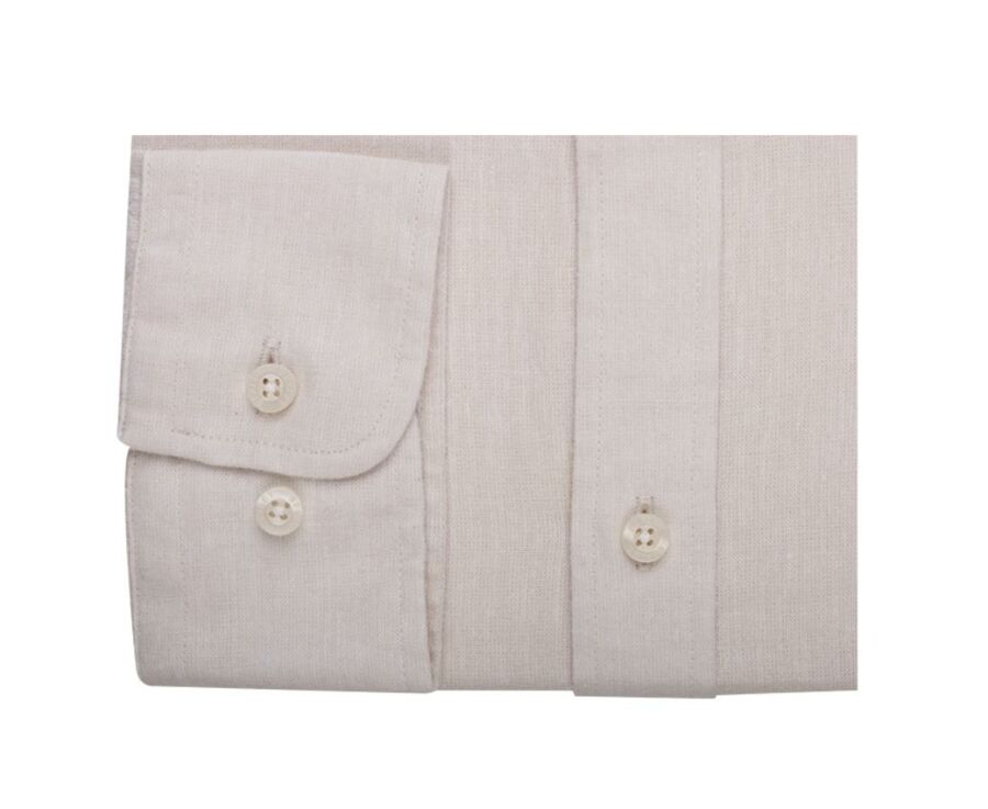 Chemise coton lin Chambray Écru - SILBERT