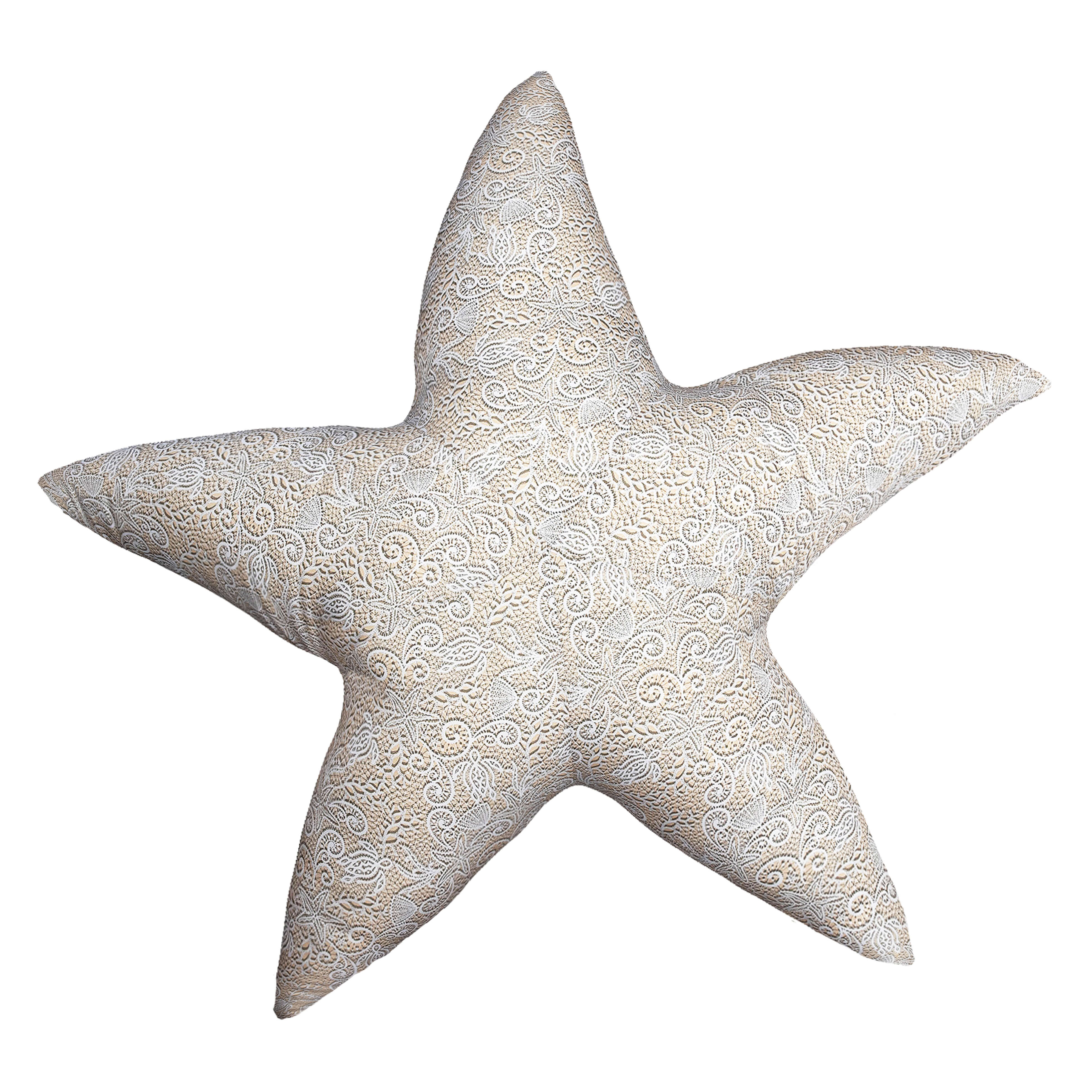 Coussin étoile de mer beige - motif « effet dentelle » | Site Vilebrequin | ISHA8159