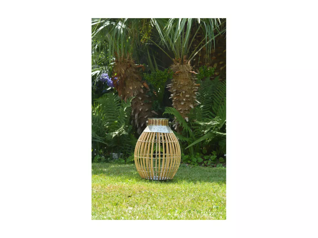 Lanterne solaire bambou h51cm - Orium