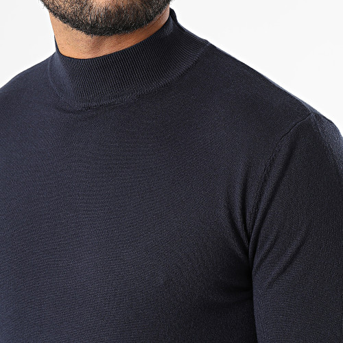 Pull Col Cheminée LD-690017 Bleu Marine