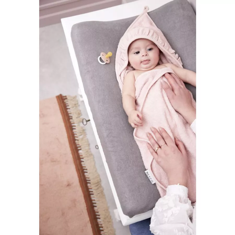 MEYCO Kapuzentuch Frottee Ruffle Soft Pink