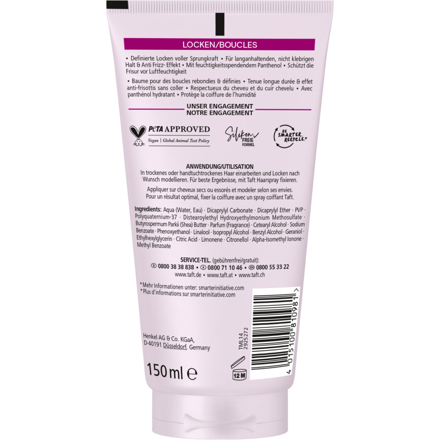 Schwarzkopf Taft Balm Locken Styling Definierte Locken