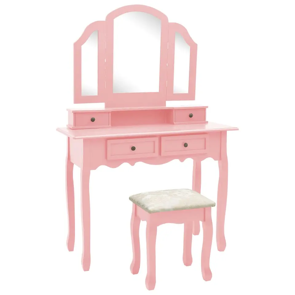 vidaXL - Kaptafel - Roze - Hout