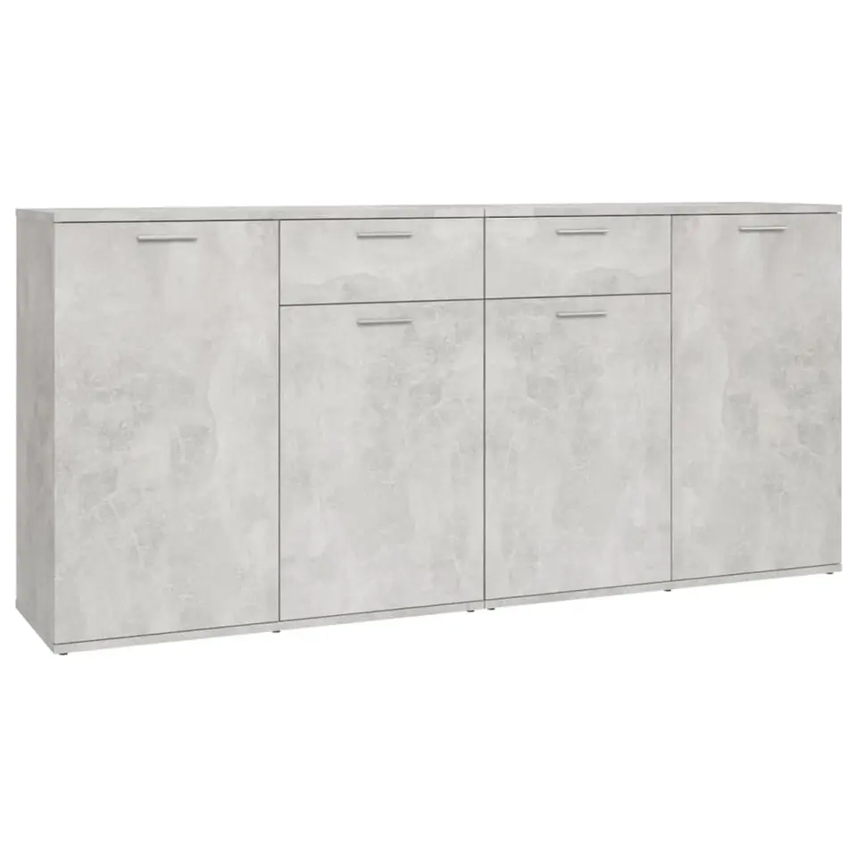 vidaXL - Dressoir - Grijs - Bewerkt hout