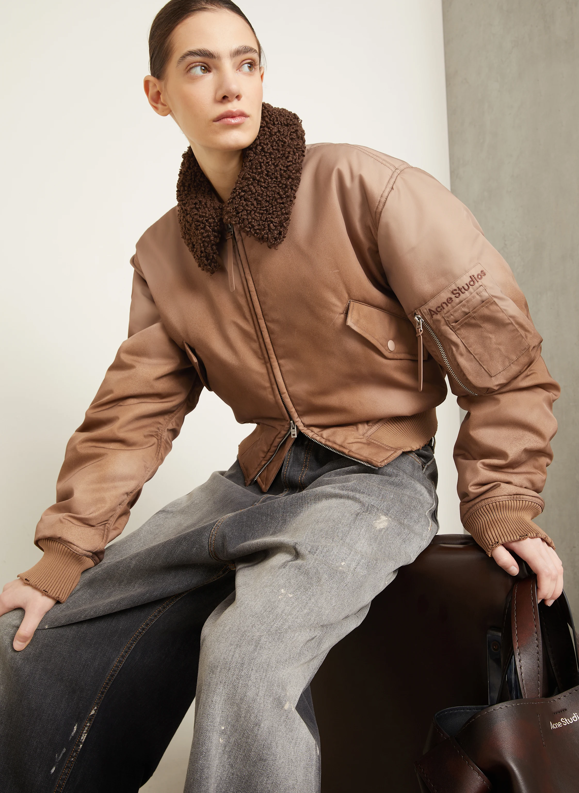 Acne Studios Blouson mit Teddyfell