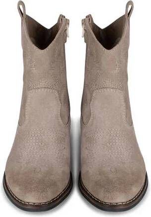 PS Poelman Bila suède cowboylaarzen beige Meisjes Suede Effen 36