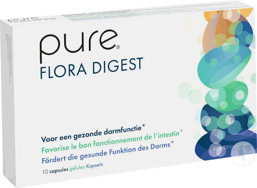 Pure Flora Digest Complément Alimentaire Bon Fonctionnement De L’Intestin 10 Gélules