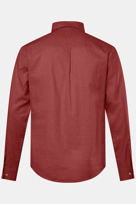 Leinenmixhemd, Langarm, Buttondown-Kragen, Modern Fit