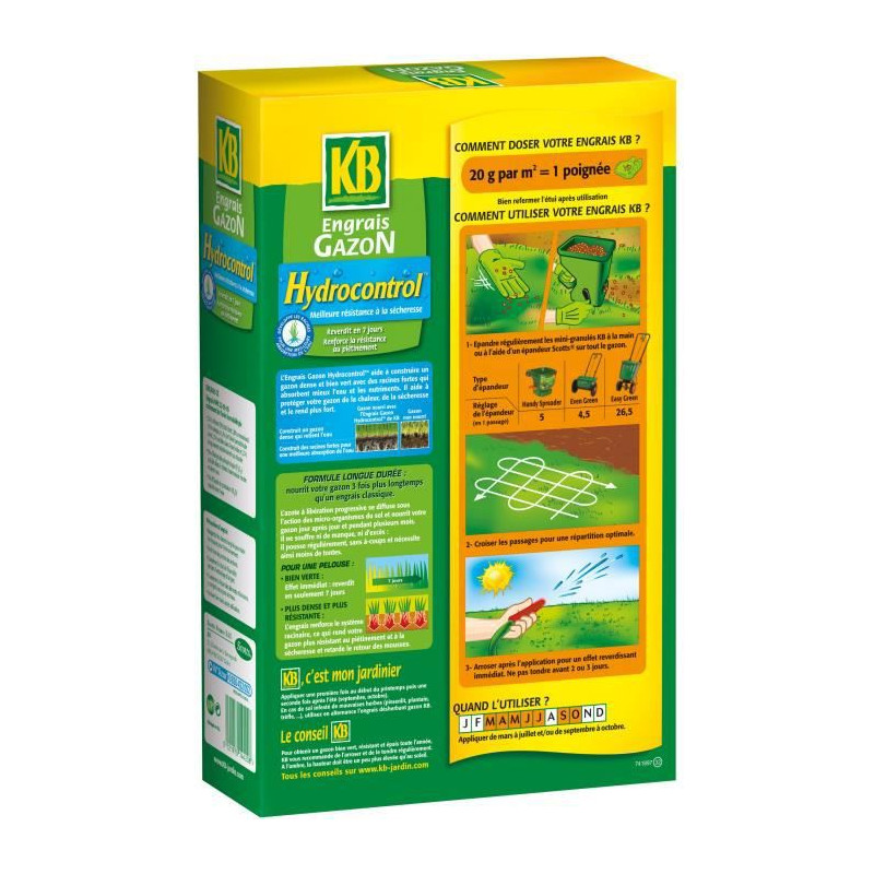 - engrais gazon hydroncontrol 4kg