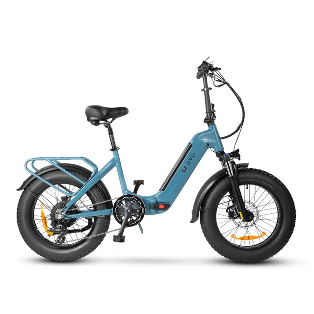 Bicicleta elétrica dobrável DYU 20 4.0 com pneus largos para adultos, 500W 48V 14AH, bateria LG, Shimano de 7 velocidades.