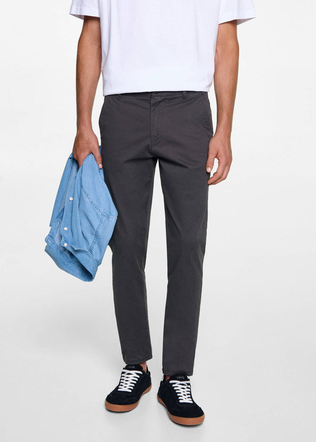 MANGO TEEN broek antraciet