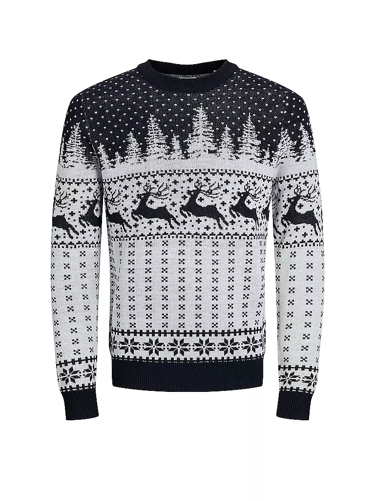 JACK & JONES Pullover JJXMAS GABRIEL dunkelblau