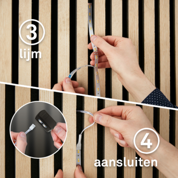 Briloner Pimp your Panel startersset ledstrip CCT+RGB aan/uit 2.6M 3000K