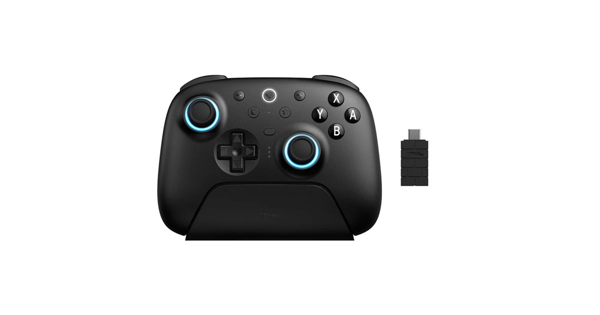 8BitDoUltimate 2 Bluetooth Controller  (Zwart, Pc, Switch 2, Bluetooth / USB-C / 2.4 GHz)