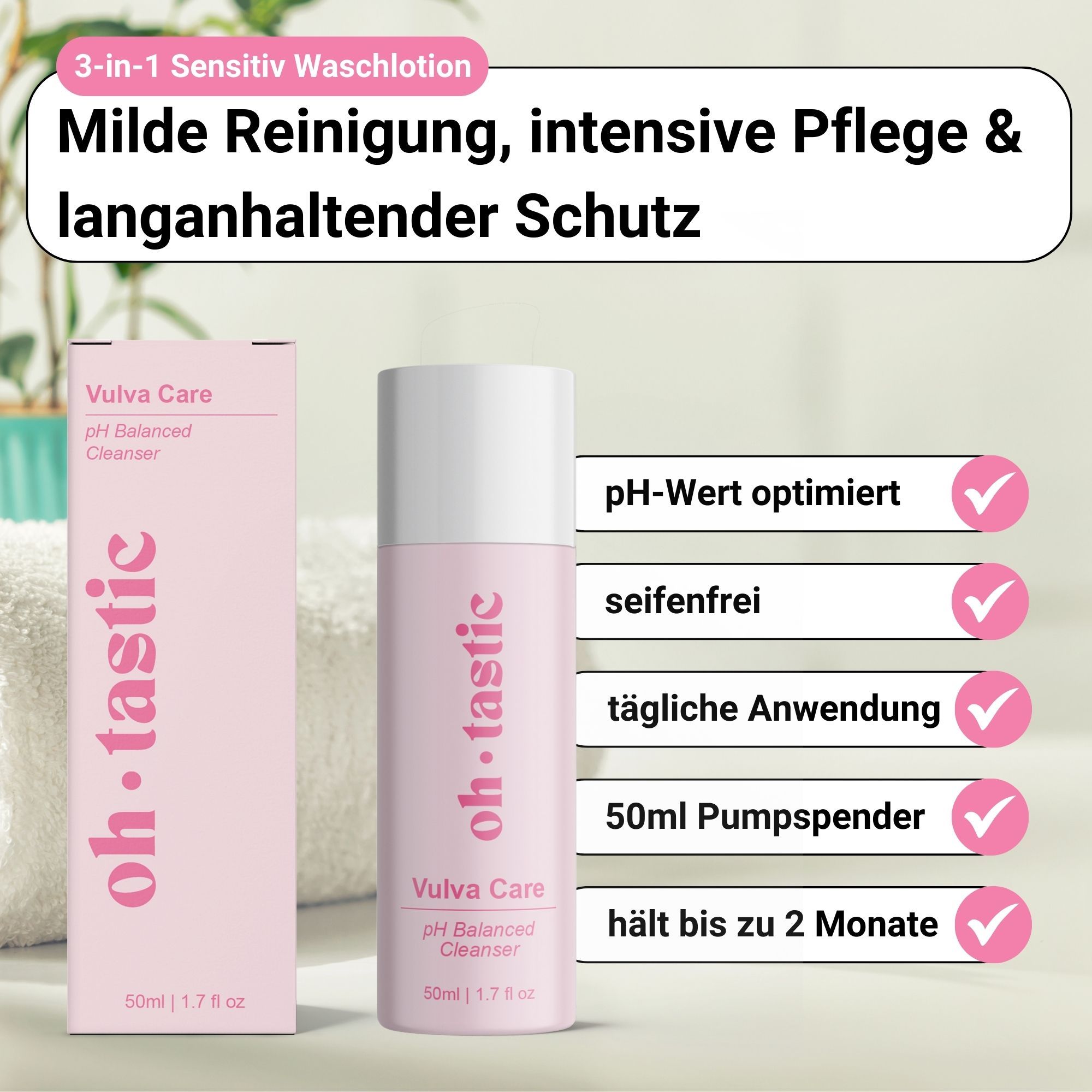 ohtastic Seifenfreie Intim Waschlotion